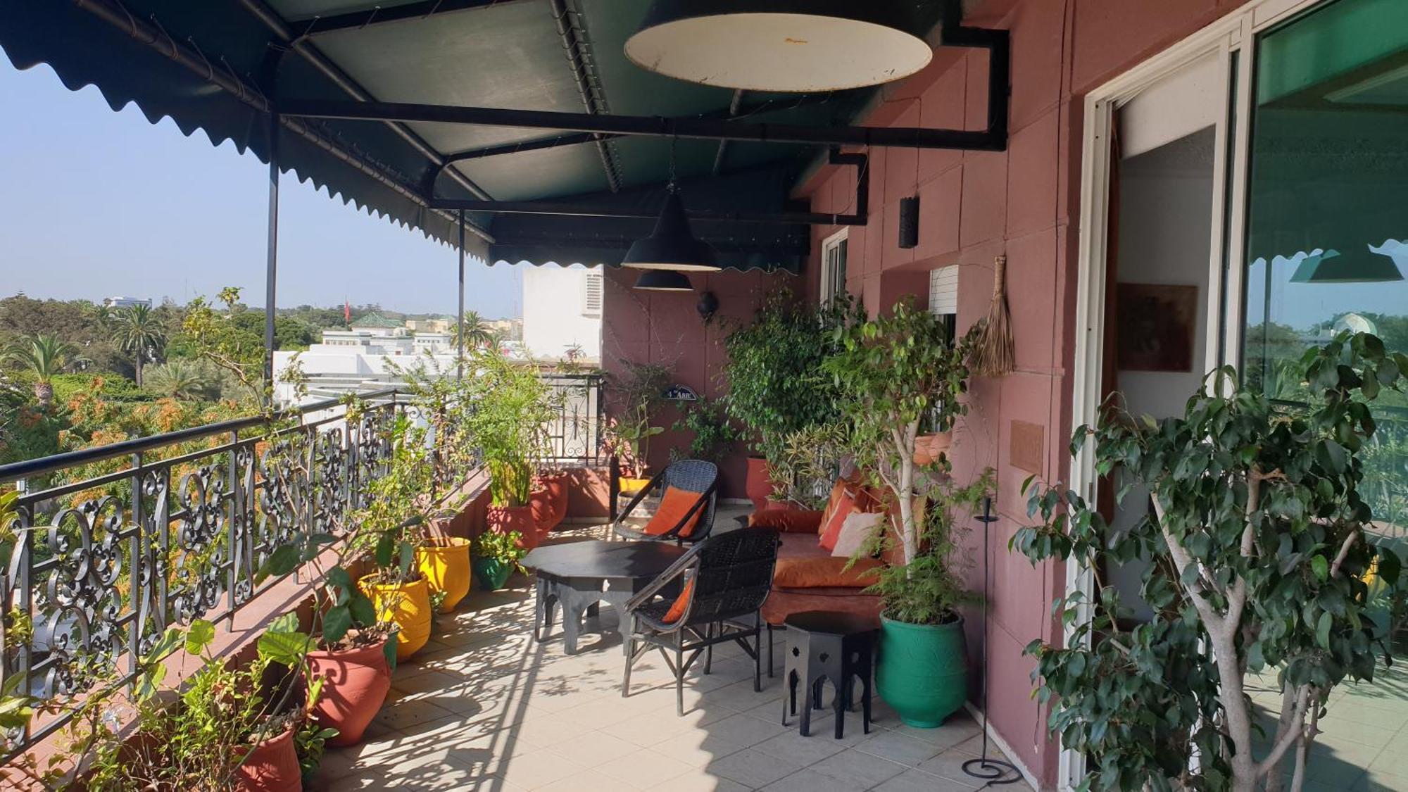Appartement Agreable Avec 2 Tres Belles Terrasses Au Coeur De Рабат Экстерьер фото